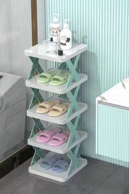 Household Folding Shoe Cabinet Multi-layer Simple Shoe Rack